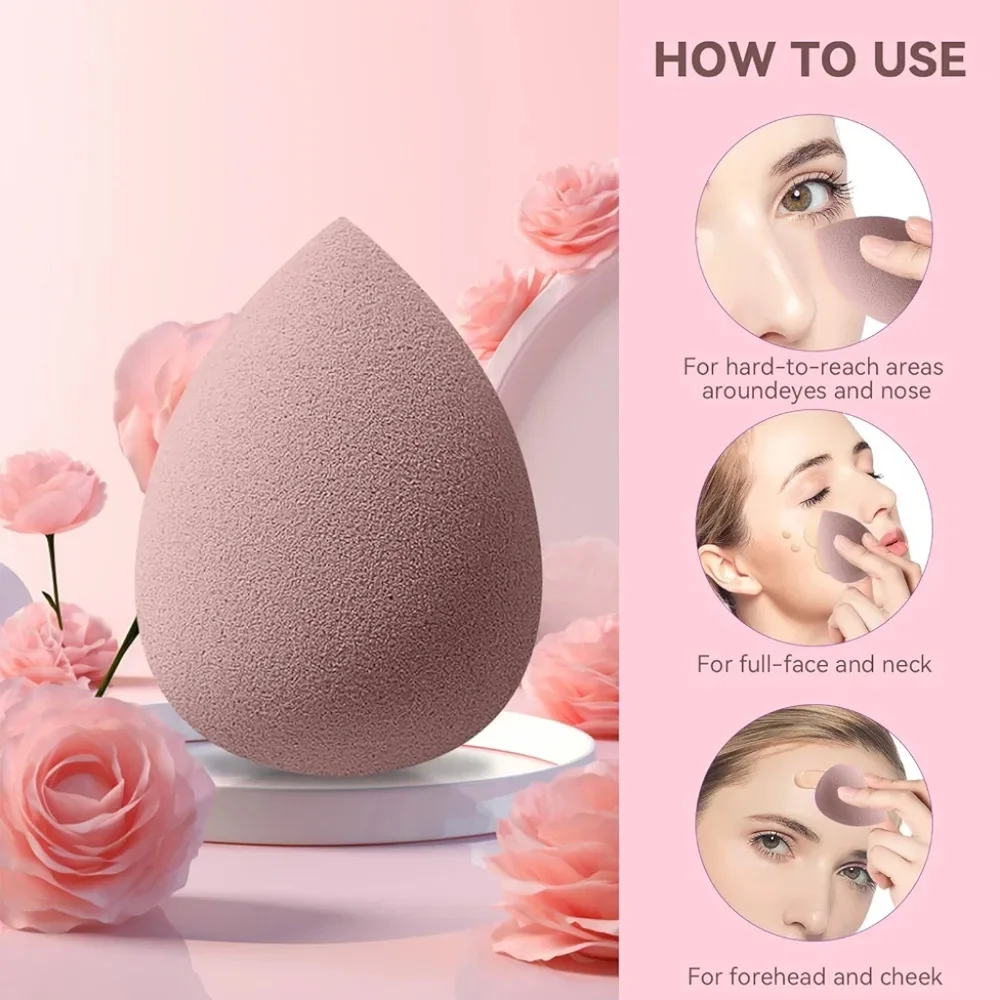 Facemade 6 Pcs Makeup Sponges & 6 powder puffs NEW
